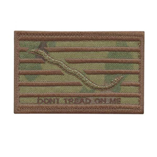 LEGEEON Airsoft Morale Patch 1 LEGEEON First Navy Jack DTOM Multicam Dont Tread On Me USN USA Tactical Morale Fastener Cap Patch