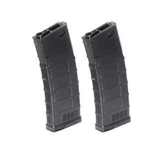 Generic Airsoft Gun Magazine 1 Airsoft Spare Parts CYMA 2pcs 450rd Polymer Waffle Mag Hi-Cap Magazine for CYMA, E&C, APS, D-Boys, ICS, Classic Army, G&P, Tokyo Marui M4 M16 Series AEG Black