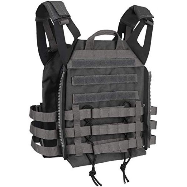 LEJIE Airsoft Tactical Vest 5 Tactical JPC MOLLE Protective Vest with Removable Large Capacity Backpack for Airsoft Paintball Hunting