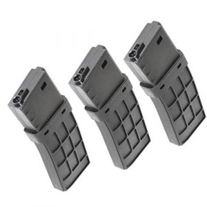 Generic Airsoft Gun Magazine 1 Airsoft Spare Parts CYMA 3pcs 220rd Waffle Mag Mid-Cap Magazine for APS D-Boys Tokyo Marui ICS Classic Army G&P M4 M16 Series AEG Black