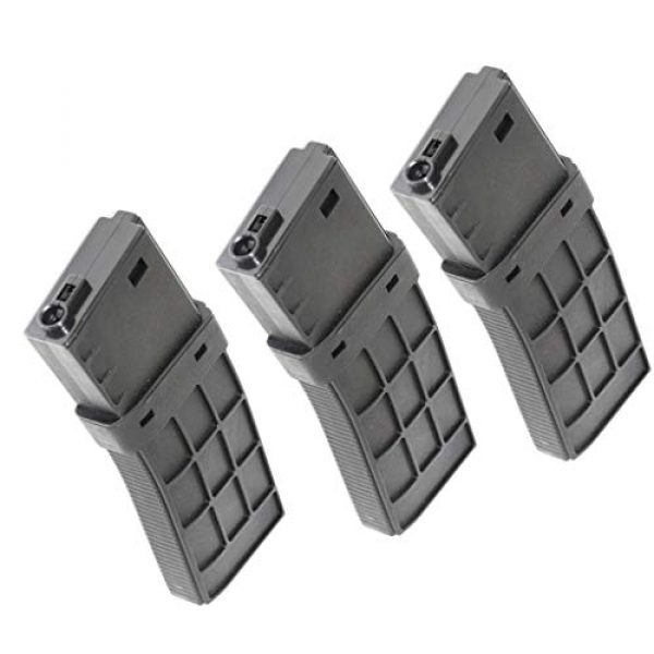 Generic Airsoft Gun Magazine 1 Airsoft Spare Parts CYMA 3pcs 220rd Waffle Mag Mid-Cap Magazine for APS D-Boys Tokyo Marui ICS Classic Army G&P M4 M16 Series AEG Black