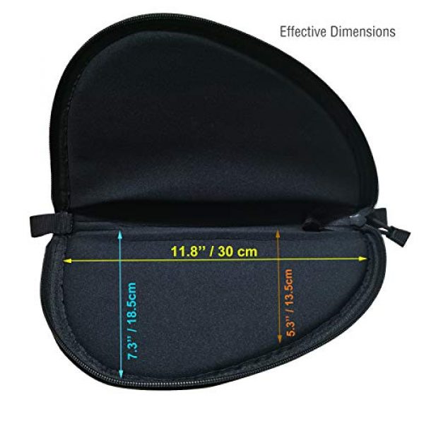 Champlus Pistol Case 6 Champlus Pistol Rug Extra Durable 900 Denier with Ultra Soft Neoprene Liner Pistol Bag Soft Pistol Case Handgun Case Handgun Rug Pistol Storage Bag-Black