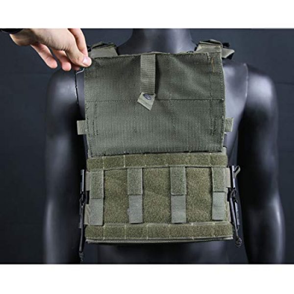 YIFAN Airsoft Tactical Vest 3 YIFAN Tactical Shooting Range Training Vest for Men Quick Release, 500D Nylon Outdoor Vest with Pockets for Combat Training, Field Operations, Hunting, Travel