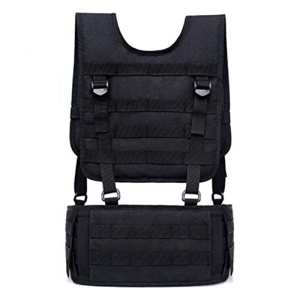 Shefure Airsoft Tactical Vest 2 Shefure Tactical H-Harness Waist Battle Belt Suspenders Hunting Molle Vest Chest Rig