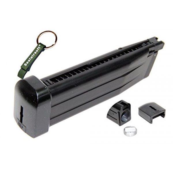 WE Airsoft Gun Magazine 1 WE 31rds CO2 Airsoft Magazine Tokyo Marui Hi-Capa 5.1 IPSC GBB -Mobile Ring Included
