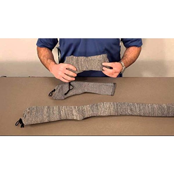 LAUNDRY POUCH Rifle Case 4 LAUNDRY POUCH Gun Sock,Thicker Knit Gun Socks for Rifles/Shotguns up to 52", Anti-Rust, Silicone Treated, Drawstring Closure