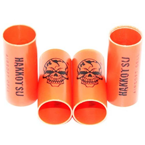 Airsoft Gang Airsoft Gun Magazine 1 Airsoft Parts APS 4pcs CO2 Ejecting Shotgun Shell Replacement Hulls for CAM870 Orange