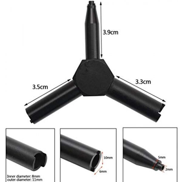 SKTOP Airsoft Gun Magazine Wrench 3 SKTOP Multi-Functional Triangle Valve Key Wrench, Magazine Charging Tool Compatible for KSC/WA/Gas