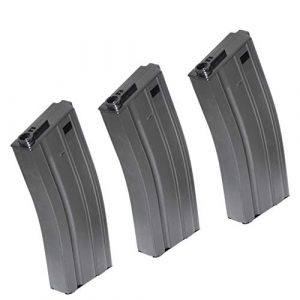 Generica Airsoft Gun Magazine 1 Airsoft Spare Parts 3pcs 70rd Mid-Cap Mag Magazine for G&P ICS Classic Army Tokyo Marui M4 M16 Series AEG Black