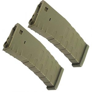 Generica Airsoft Gun Magazine 1 Generica Airsoft Spare Parts APS 2pcs Hi-Cap U Mag Magazine for FMR/ASR/UAR/M4 Series AEG Brown Tan
