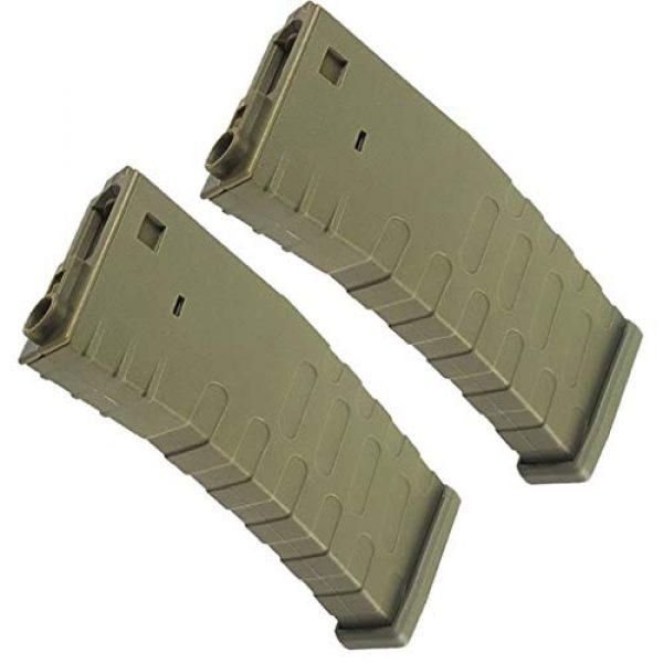 Generica Airsoft Gun Magazine 1 Generica Airsoft Spare Parts APS 2pcs Hi-Cap U Mag Magazine for FMR/ASR/UAR/M4 Series AEG Brown Tan