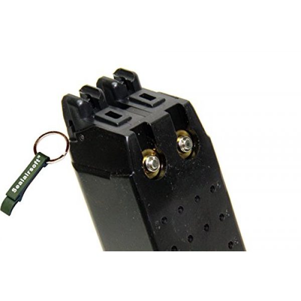 WE Airsoft Gun Magazine 2 WE 48rds Airsoft Gas Magazine For Double Barrel G17 Series GBB -Mobile Ring Included