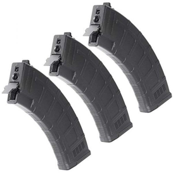 Generic Airsoft Gun Magazine 1 Airsoft Spare Parts CYMA 3pcs 600rd Polymer Waffle Hi-Cap Magazine for CYMA APS D-Boys ICS JG G&P Tokyo Marui AK Series AEG Black