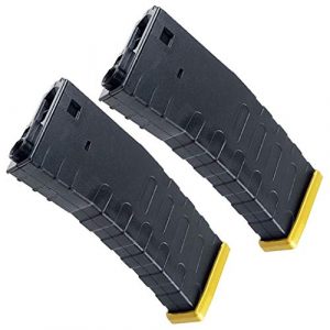 Airsoft Gang Airsoft Gun Magazine 1 Airsoft Parts APS 2pcs Hi-Cap U Mag Magazine for FMR/ASR/UAR/M4 Series AEG Black/Yellow