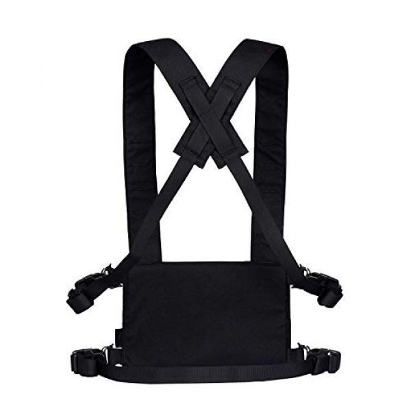 OneTigris Airsoft Tactical Vest 7 OneTigris Black Tactical Vest & Chest Rig Set