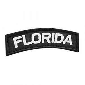 LEGEEON Airsoft Morale Patch 1 LEGEEON Florida Shoulder Tab CO State Army Morale Tactical Fastener Patch