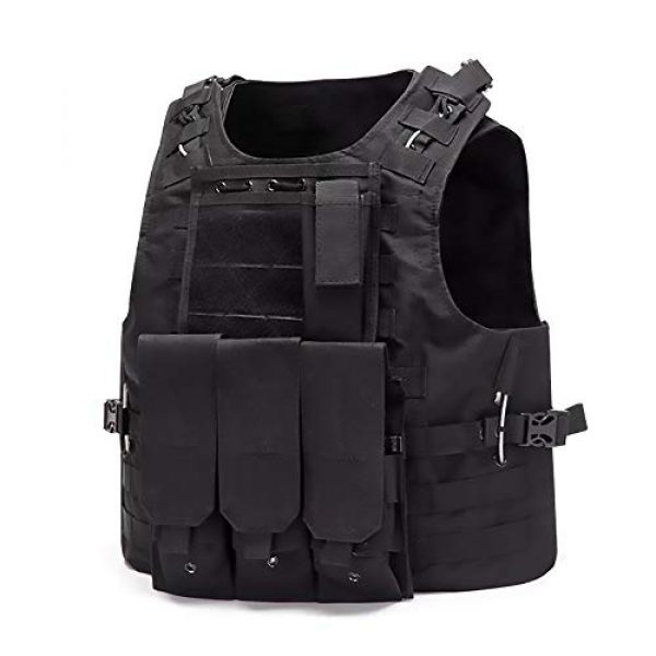 WEQ Airsoft Tactical Vest 1 WEQ Tactical Vest Outdoor Amphibious Vest Ultra-Light Breathable Combat Training Vest Adjustable for Adults(Standard Size) (Color : #B)