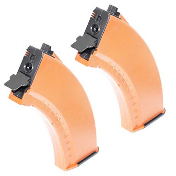 Generica Airsoft Gun Magazine 1 Airsoft Spare Parts CYMA 2pcs 550rd Hi-Cap Magazine for CYMA Tokyo Marui Jing Gong JG Classic Army ICS AK Series AEG Orange