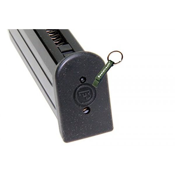 KJW Airsoft Gun Magazine 4 KJ Works 24rds Airsoft Metal 6mm GAS Magazine For CZ-75 P-09 Duty GBB Black -Mobile Ring Included