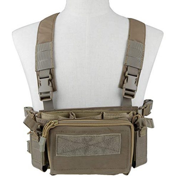 Tactical Area Airsoft Tactical Vest 1 Tactical Area Military Multi-Functional Vest Breathable Lightweight Vest with Detachable Pouches and Straps