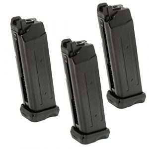 Airsoft Gang Airsoft Gun Magazine 1 Airsoft Parts APS 3pcs 23rd Dual Power CO2 Magazine for ACP601 ACP606 A-Cap Z1-Cap Black Hornet Dragonfly Scorpion Shark Spyder X1-Cap/Tokyo Marui/WE/Armorer Works Black