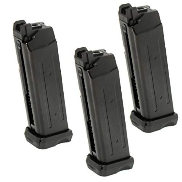 Airsoft Gang Airsoft Gun Magazine 1 Airsoft Parts APS 3pcs 23rd Dual Power CO2 Magazine for ACP601 ACP606 A-Cap Z1-Cap Black Hornet Dragonfly Scorpion Shark Spyder X1-Cap/Tokyo Marui/WE/Armorer Works Black