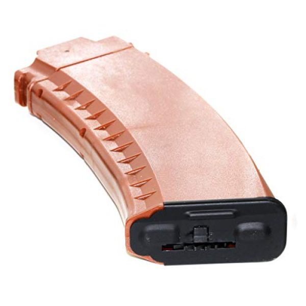 Generic Airsoft Gun Magazine 2 Airsoft Spare Parts Battleaxe 3pcs 480rd Hi-Cap Magazine for Tokyo Marui Next Gen Gen2 AK EBB Orange Brown