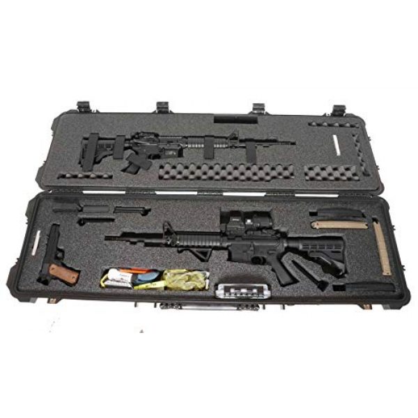 Case Club Rifle Case 3 Case Club 2 AR Pre-Cut Waterproof Rifle Case with Accessory Box & Silica Gel to Help Prevent Gun Rust (Gen 2)