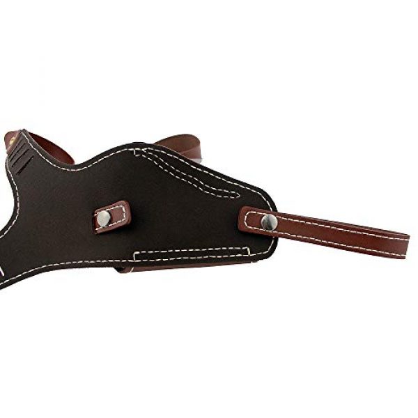 PG Airsoft Gun Holster 5 PG Vertical Shoulder Holster Brown Leather Cross Harness Gun Holster Right Hand Hunting Pistol Bag Fits Medium Frame Auto Handguns