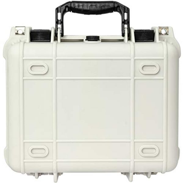 Eylar Pistol Case 4 Eylar Tactical Hard Gun Case Water & Shock Proof with Foam TSA Approved 13.37 Inch 11.62 Inch 6 Inch Storm White