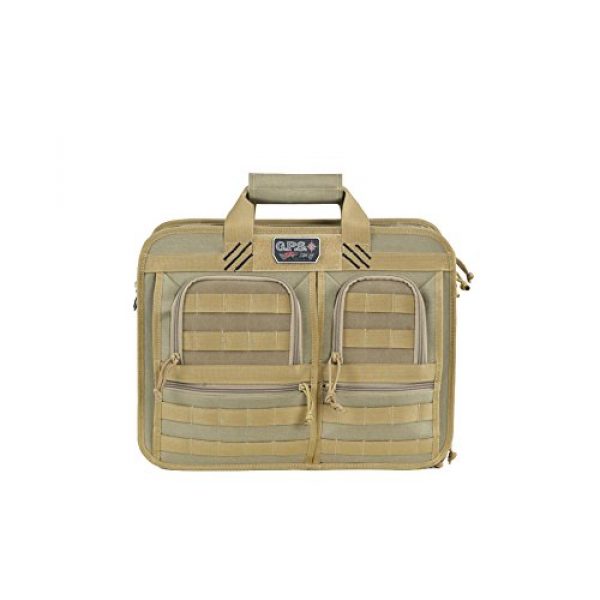 G. Outdoor Products Pistol Case 1 G. Outdoor Products GPS GPS-T1551BCT Tactical Operations Brief Case with Handgun Holster in Tan, One Size