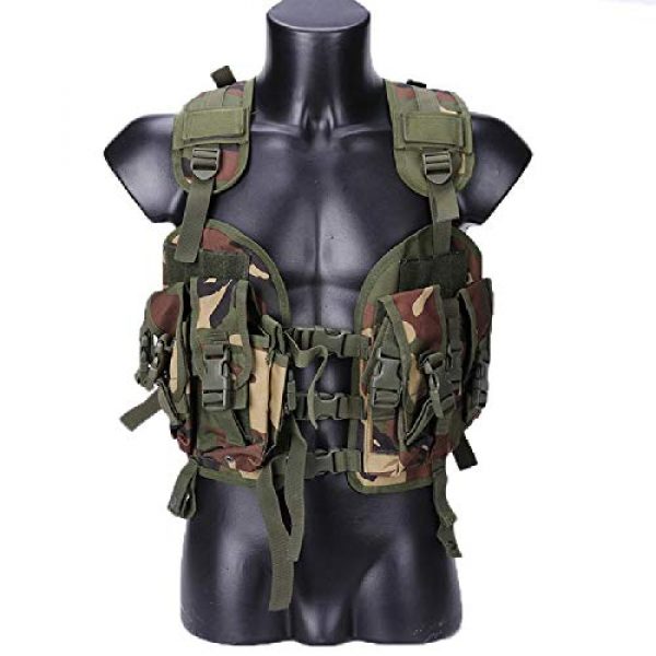 BGJ Airsoft Tactical Vest 5 Tactical Police Military Vest Wargame Sports Wear Airsoft Paintball Carrier Strike Vest with Water Bag