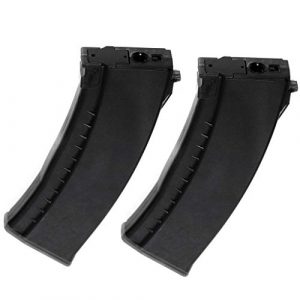 Generic Airsoft Gun Magazine 1 Airsoft Spare Parts Battleaxe 2pcs 500rd Flash Mag Hi-Cap Magazine for JG(Jing Gong), Classic Army, ICS, APS, D-Boys, CYMA, Tokyo Marui AK AEG Black