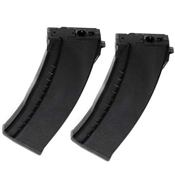 Generic Airsoft Gun Magazine 1 Airsoft Spare Parts Battleaxe 2pcs 500rd Flash Mag Hi-Cap Magazine for JG(Jing Gong), Classic Army, ICS, APS, D-Boys, CYMA, Tokyo Marui AK AEG Black