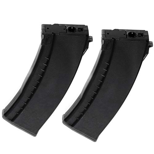 Generic Airsoft Gun Magazine 1 Airsoft Spare Parts Battleaxe 2pcs 500rd Flash Mag Hi-Cap Magazine for JG(Jing Gong), Classic Army, ICS, APS, D-Boys, CYMA, Tokyo Marui AK AEG Black