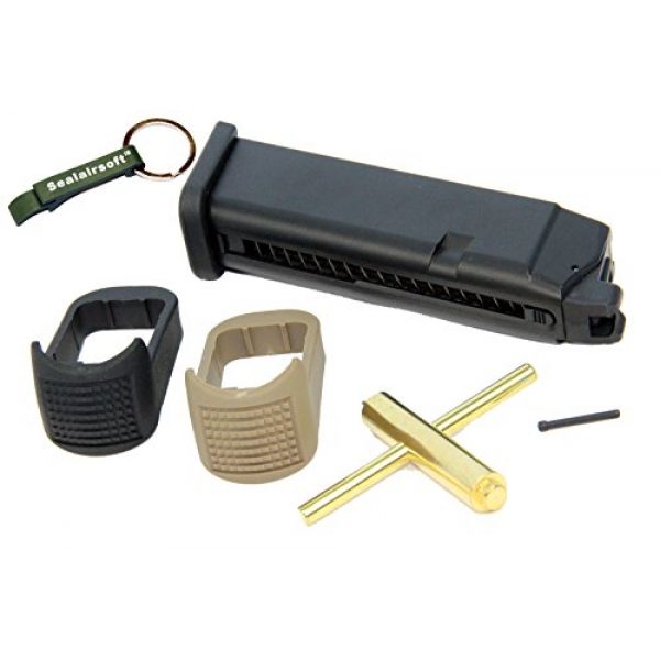 WE Airsoft Gun Magazine 1 WE 24rd CO2 Airsoft Magazine for Marui G17 G18C G17 G18C G19 G23 G34 G35 GBB -Mobile Ring Included