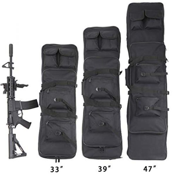 Sutekus Rifle Case 2 Sutekus Tactical Double Rifle Case, Gun Case, Padded Rifle Storage Backpack Integrated Pistol and Magazine Storage (3 Sizes)
