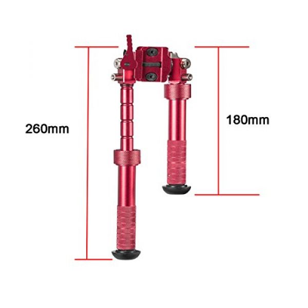 Gazelle Trading Airsoft Gun Barrel Bipod 2 Gazelle Trading 7"-10" Tactical Bipod QD Picatinny RIS Rail Mount Foldable Adjustable Rifle Monopods