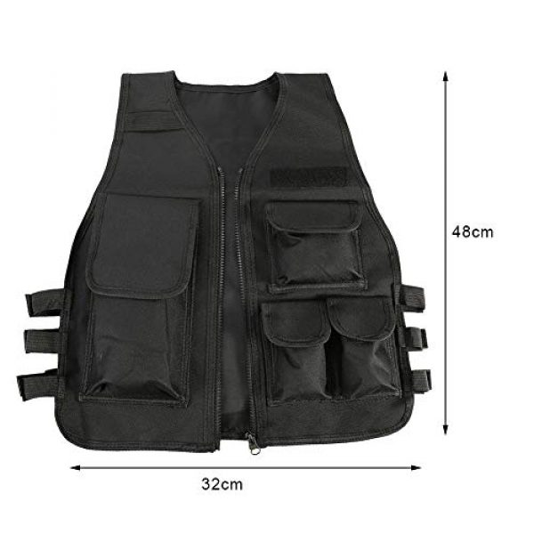Aufee Airsoft Tactical Vest 5 Child Vest, 4 Colors Nylon CS Game Armor Vest Solid and Wear Resistant,with Side Hook and Loop Straps,Suitable for Children at Age of 8-14