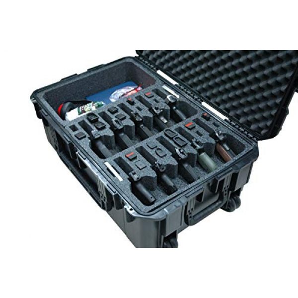 Case Club Pistol Case 5 Case Club 10 Pistol & Accessory Pre-Cut Waterproof Case with Silica Gel to Help Prevent Gun Rust