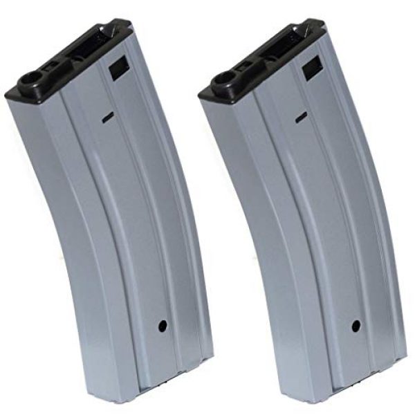 Generica Airsoft Gun Magazine 1 Airsoft Spare Parts 2pcs 330rd Map Hi-Cap Magazine for CYMA E&C G&P Tokyo Marui ICS Classic Army M4 M16 Series Grey