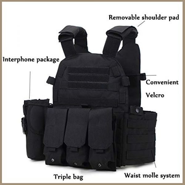 BGJ Airsoft Tactical Vest 7 Outdoor Airsoft Gear 6094 Tactical Molle Vest Paintball CS Games Protection Body Armor Military Shooting Combat Training Vest