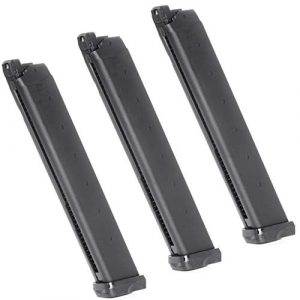 Generica Airsoft Gun Magazine 1 Generica Airsoft Spare Parts APS 3pcs 48rd Mag Big Stick Extended CO2 Magazine for ACP601 ACP606 A-Cap Z1-Cap Black Hornet Dragonfly Scorpion Shark Spyder X1-Cap/Tokyo Marui/WE/Armorer Works Black