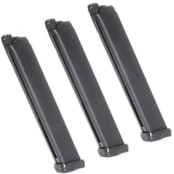 Generica Airsoft Gun Magazine 1 Generica Airsoft Spare Parts APS 3pcs 48rd Mag Big Stick Extended CO2 Magazine for ACP601 ACP606 A-Cap Z1-Cap Black Hornet Dragonfly Scorpion Shark Spyder X1-Cap/Tokyo Marui/WE/Armorer Works Black