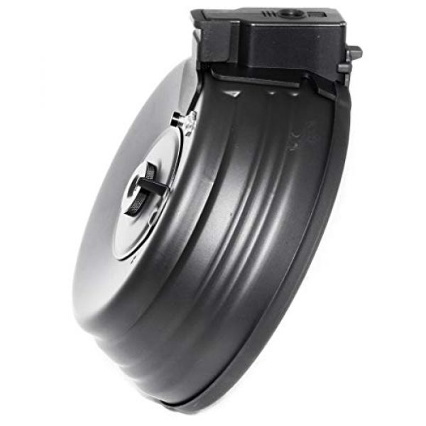 Generic Airsoft Gun Magazine 3 Airsoft Spare Parts CYMA 2500rd Sheet Steel Electric Drum Magazine for AK-Series AEG Black