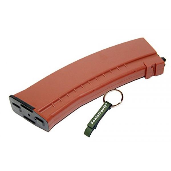WE Airsoft Gun Magazine 1 WE 30rds Airsoft Gas Magazine AK74 AK74UN Series GBB Brown -Mobile Ring Included