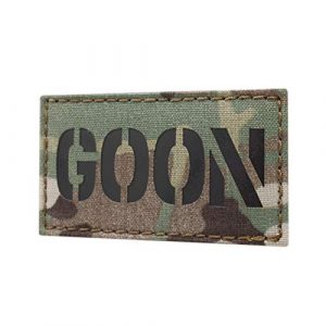 Tactical Freaky Airsoft Morale Patch 1 IR Goon Multicam OCP 2x3.5 Morale Tactical Touch Fastener Patch