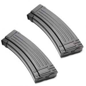 Generica Airsoft Gun Magazine 1 Airsoft Spare Parts 2pcs Pack CYMA 140rd Mid-Cap Metal Magazine for AK-Series AEG Black
