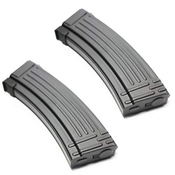 Generica Airsoft Gun Magazine 1 Airsoft Spare Parts 2pcs Pack CYMA 140rd Mid-Cap Metal Magazine for AK-Series AEG Black