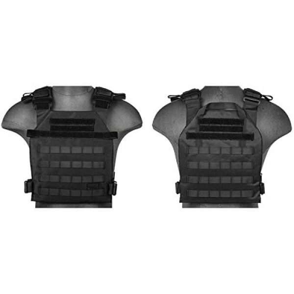 Lancer Tactical Airsoft Tactical Vest 2 Lancer Tactical Polyester Airsoft QR Lightweight Tactical Vest Nylon Black Adjustable Combat Training